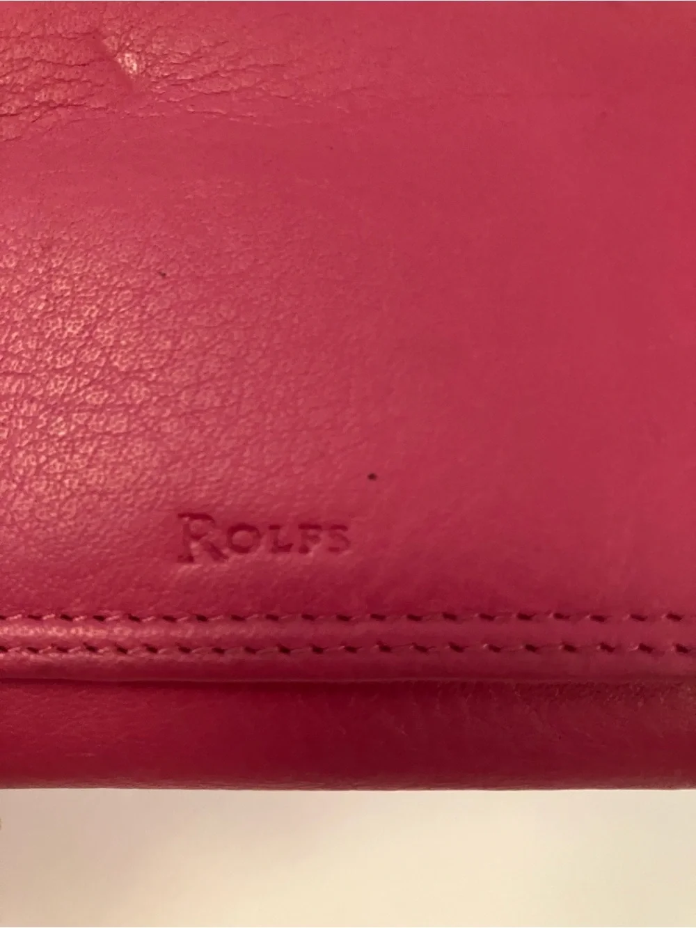 Rolfs Pink Vintage Leather Wallet with Zip Compartment